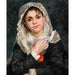 Reproduktion av målningen Lise i en vit sjal - Pierre-Auguste Renoir