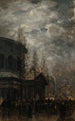 Sortie de Paris en 1870 Rotonde de la Villette - Léon Pierre Herpin — vy av konstverket