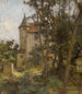 Les abords d'un château gothique - Léon Augustin Lhermitte — vy av konstverket
