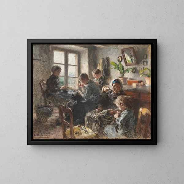 Les couturières - Léon Augustin Lhermitte — inramlat konstverk på väggen