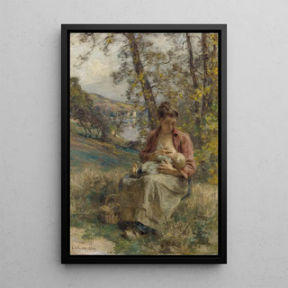 Lon Augustin Lhermitte - The Young Mother.webp