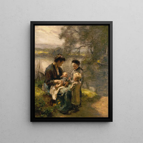 Lon Augustin Lhermitte - Woman with Child and Two Children.webp