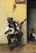 Le joueur de banjo - Léon Delachaux — vy av konstverket