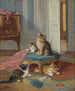 La famille des chats - Léon Huber — vy av konstverket