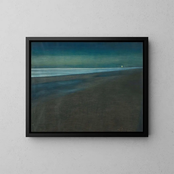 Vue de la plage la nuit - Léon Spilliaert — inramlat konstverk på väggen