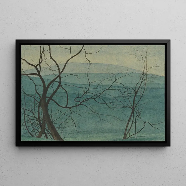 trädgrenar - Léon Spilliaert — inramlat konstverk på väggen