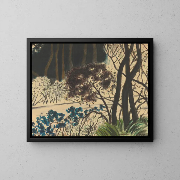 Landskapsbild av skog - Léon Spilliaert — inramlat konstverk på väggen