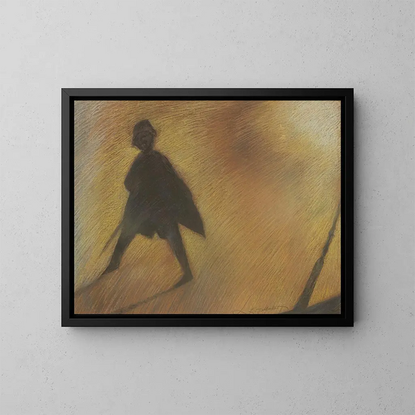 La fin d'une belle journée Figure en contre-jour - Léon Spilliaert — inramlat konstverk på väggen