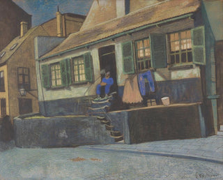 La maison appelée Le Pulpit à Ostende - Léon Spilliaert — vy av konstverket