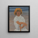 Ung flicka på stranden - Léon Spilliaert — inramlat konstverk på väggen