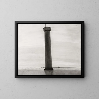 Le phare aux signaux - Léon Spilliaert — inramlat konstverk på väggen