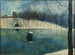 Le parc Léopold d'Ostende avec l'étang et le Trinkhall sous la neige - Léon Spilliaert — vy av konstverket