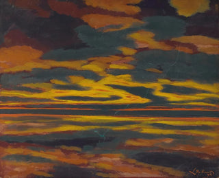 Le clair vert sur la mer - Léon Spilliaert — vy av konstverket