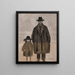 Léon Spilliaert och Madeleine på promenad i Ostende - Léon Spilliaert — inramlat konstverk på väggen