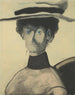 kvinna med rosa hatt - Léon Spilliaert — vy av konstverket