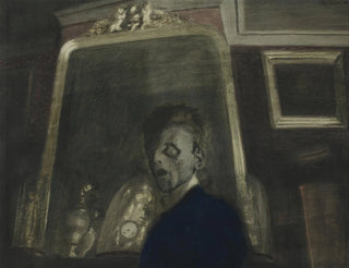 Självporträtt med spegel - Léon Spilliaert — vy av konstverket