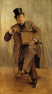 Portrait de Georges Courteline 1858-1929 écrivain - Léopold Stevens — inramlat konstverk på väggen