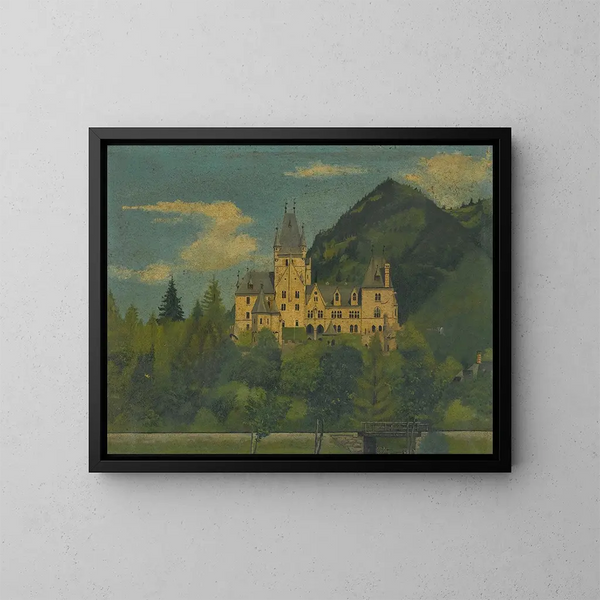 Château de Fischhorn nära Zell am See - Lorenz Duregger — inramlat konstverk på väggen