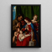 Madone och Barn med helgonen Jean-Baptiste, Franciskus, Josef och Katarina av Alexandria - Lorenzo Lotto — inramlat konstverk på väggen