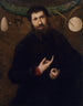porträtt av en man med allegoriska symboler - Lorenzo Lotto — vy av konstverket