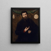 porträtt av en man med allegoriska symboler - Lorenzo Lotto — inramlat konstverk på väggen