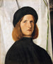Porträtt av en ung man med en lampa - Lorenzo Lotto — vy av konstverket