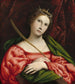 Sankt Katarina - Lorenzo Lotto — vy av konstverket