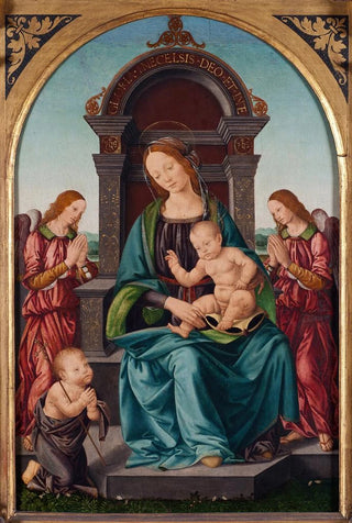Lorenzo di Credi - Madonna and Child with the Infant St John and Angels.webp