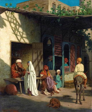 LouisEmile Pinel De Grandchamp - Bustling Street In A Souk.webp