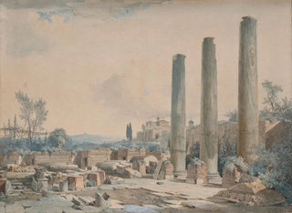 Les ruines du temple de Jupiter à Pouzzoles - Louis-François Cassas — vy av konstverket