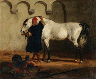 LouisThodore Devilly - Horse In The Stable.webp