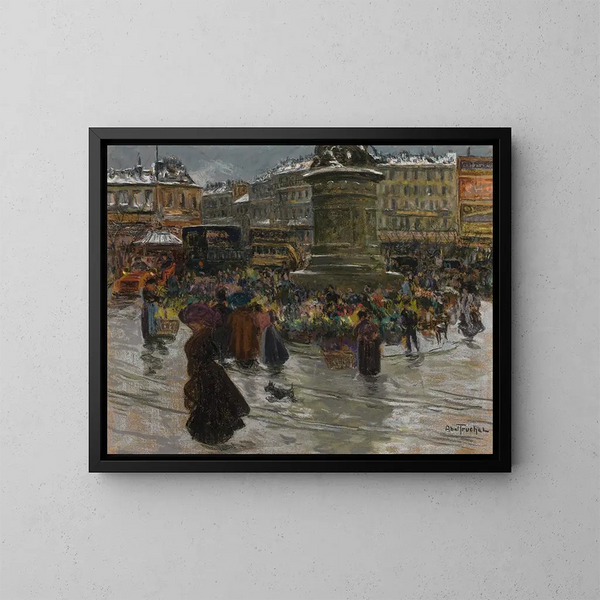 Place de la République - Louis Abel-Truchet — inramlat konstverk på väggen