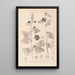 Herbier de la flore française Pl0051 - Louis Antoine Cusin — inramlat konstverk på väggen
