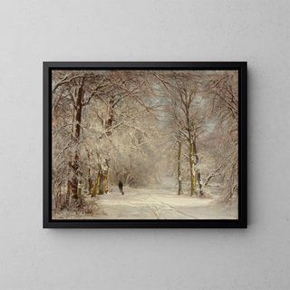 Louis Apol - A snow covered path in winter.webp