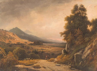 Louis Auguste Lapito - Italian landscape with decorative figures.webp