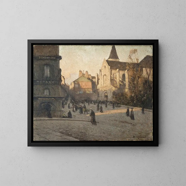 Saint-Médard-kyrkan - Louis Braquaval — inramlat konstverk på väggen