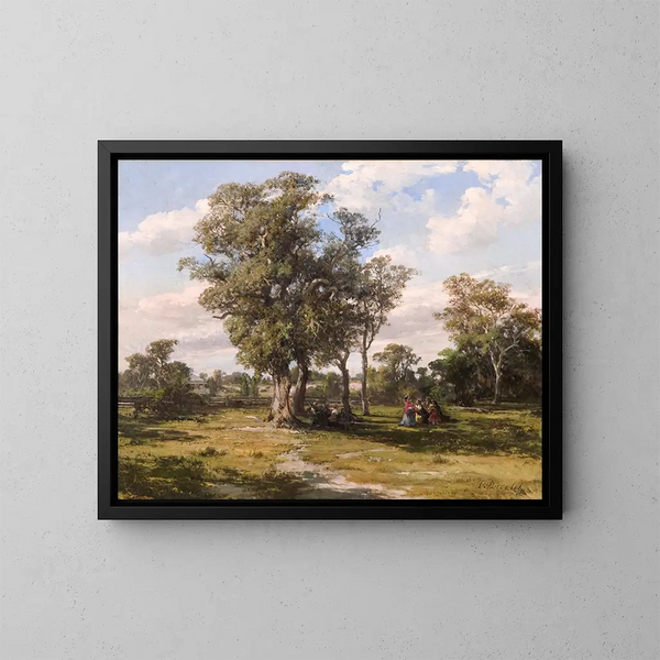 Parc de St Kilda - Louis Buvelot — inramlat konstverk på väggen