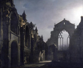 Les ruines de la chapelle de Holyrood - Louis Daguerre — vy av konstverket