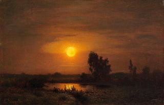 Louis Douzette - Mondaufgang am Weiher.webp