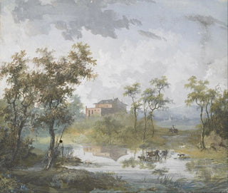 Louis Gabriel Moreau - The Rustic River Ford.webp