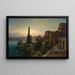 Vue du lac de Nemi dans les collines albaines près de Rome - Louis Gurlitt — inramlat konstverk på väggen