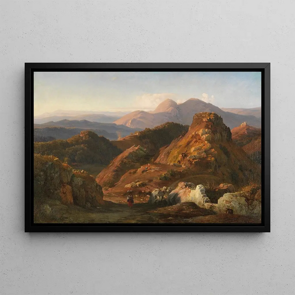 Skymning i Albanska bergen - Louis Gurlitt — inramlat konstverk på väggen