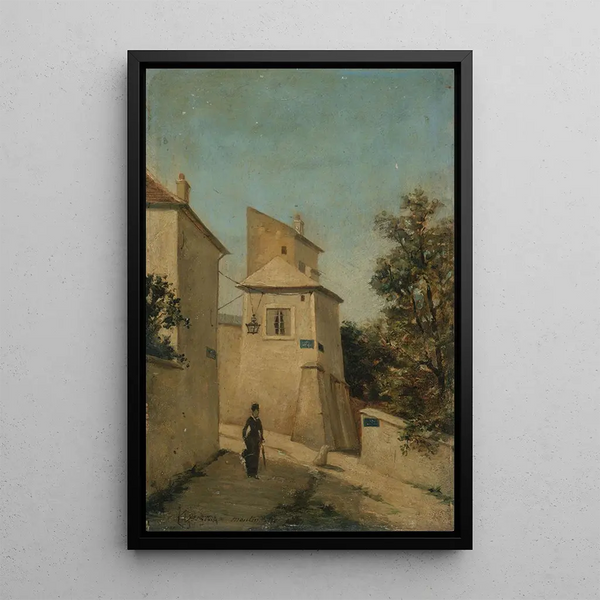 Louis Hista - La rue du MontCenis langle de la rue SaintVincent Montmartre 18me arrondissement.webp