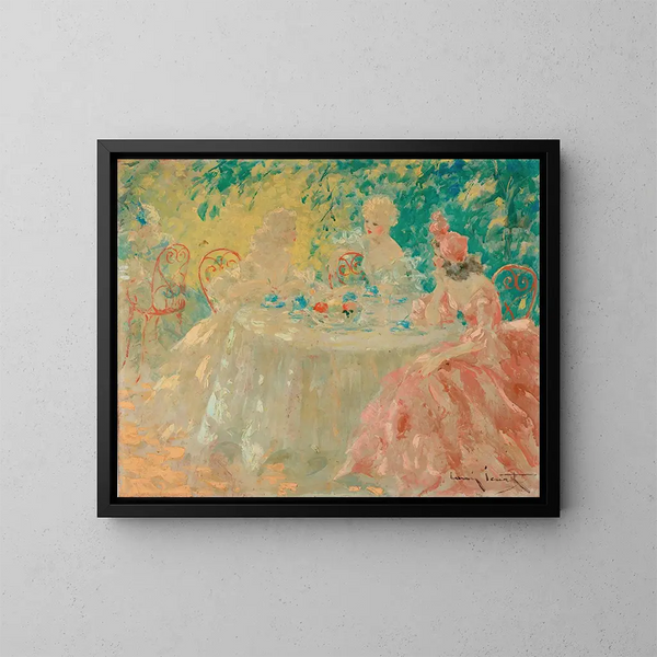 Fin de déjeuner - Louis Icart — inramlat konstverk på väggen