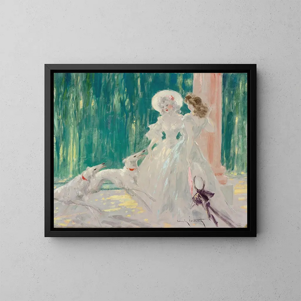 Le bel après-midi - Louis Icart — inramlat konstverk på väggen