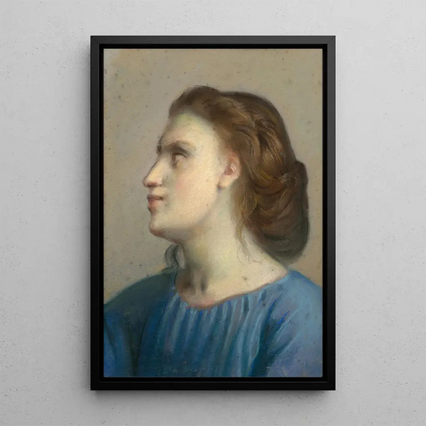 Louis Janmot - Portrait of a young girl in a blue shirt.webp