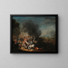 Bataille - Louis Joseph Watteau — inramlat konstverk på väggen
