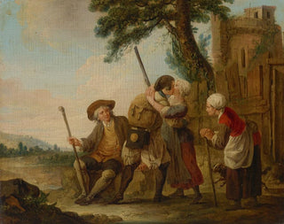 L'Adieu des soldats - Louis Joseph Watteau — vy av konstverket