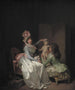 som pryder Cupidon-statyn - Louis Léopold Boilly — vy av konstverket