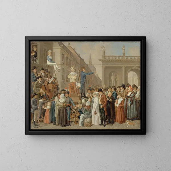 Les Strades - Louis Léopold Boilly — inramlat konstverk på väggen